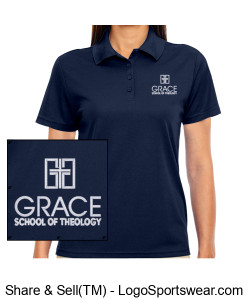 [Women] Grace Short Sleeve Polo Shirt in Navy Design Zoom